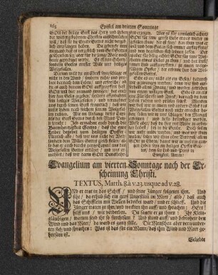 Evangelium am vierten Sonntage nach der Erscheinung Christi.