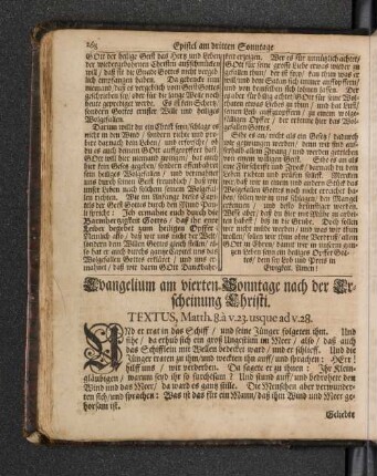 Evangelium am vierten Sonntage nach der Erscheinung Christi.