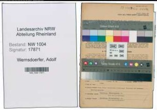 Entnazifizierung Adolf Wernsdoerfer , geb. 25.12.1893 (Revisor)