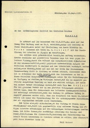 Anlage I. E. Kunze an DAI Zentrale