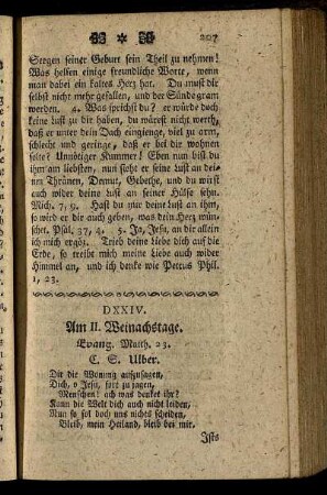 DXXIV. Am II. Weinachstage. Evang. Matth. 23.