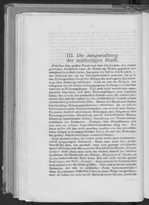 III. Die Ausgestaltung der zukünftigen Stadt.