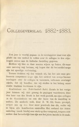 Collegeverslag. 1882-1883