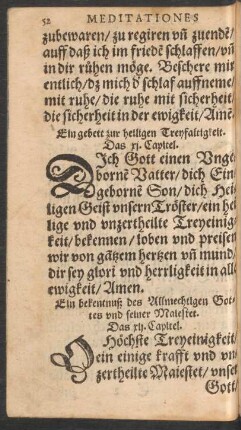 Ein bekentnuß des Allmechtigen Gottes ... Das xii. Capitel.