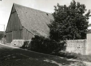 Großdittmannsdorf, Hauptstraße 74. Bauernhof (1863), Scheune