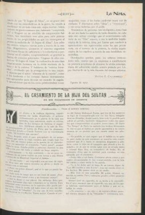 El casamiento de la hija del sultán : De mis recuerdos de oriente