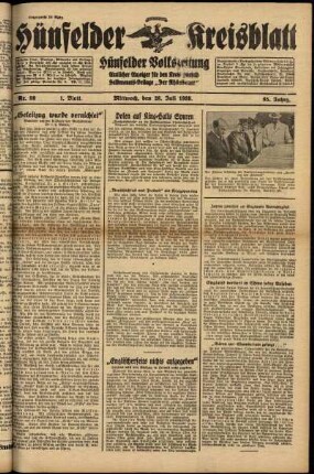 Erste Ausgabe vom Mittwoch, den 26. Juli 1939.
