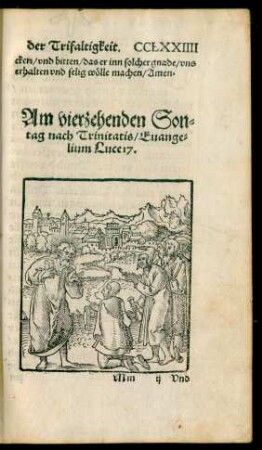 Am vierzehenden Sontag nach Trinitatis ...