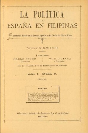 Núm. 9. 9 Junio 1891