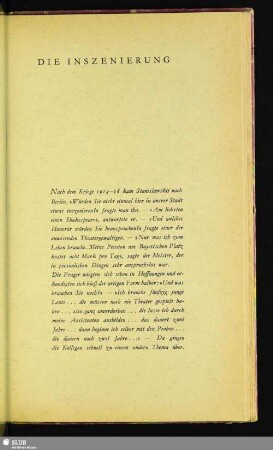 Die Inszenierung