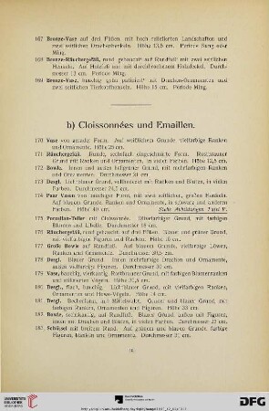 Cloissonnées und Emaillen (Nr. 170-186)