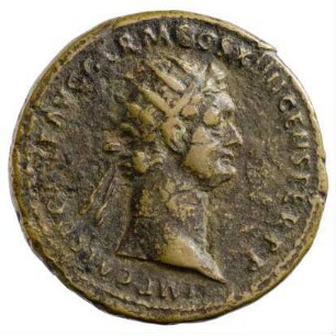 Münze, Dupondius, 88 - 89 n. Chr.