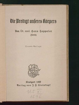 Die Predigt unseres Körpers