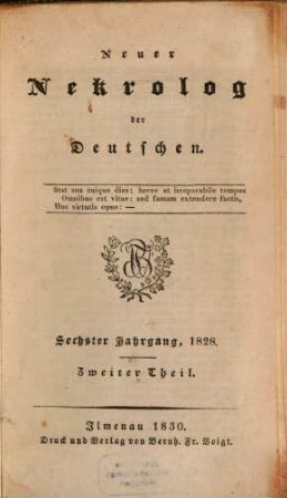 Neuer Nekrolog der Deutschen. 6,2, 6,2. 1828 (1830)