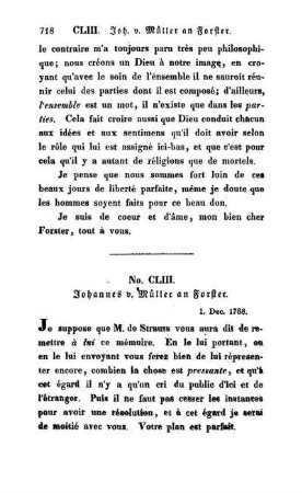 No. CLIII. Johannes v. Müller an Forster