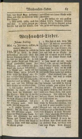 Weyhnachts-Lieder