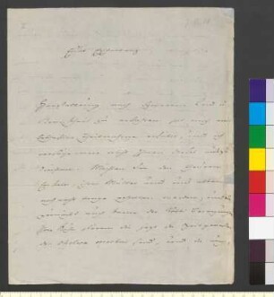 Brief von Stein, Gottlob Friedrich Konstantin von an Goethe, Johann Wolfgang von
