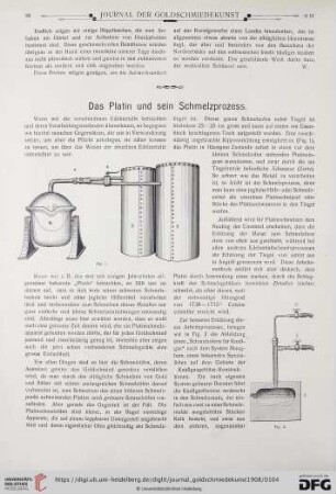 Das Platin und sein Schmelzprozess