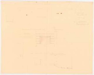 Garten Allinger, Berlin-Dahlem: Haus Allinger: Entwurf Kamin Grundriss, Ansicht 1:20