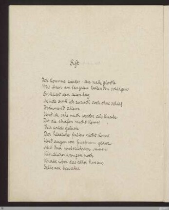 Gift (Gift der Nacht) : [SW I: H8]; [SW I, S. 75/128-129]