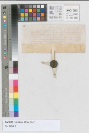 Quittung des Edelherrn Heinrich von Arendal über 50 Florin Rente aus dem Zoll Bonn.
