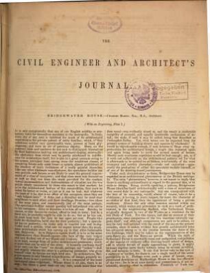 The Civil engineer & [and] architect's journal. 12. 1849