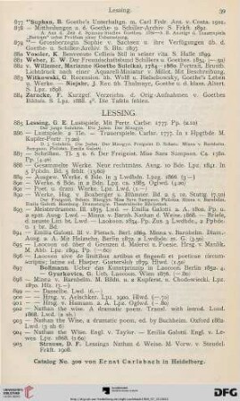 Lessing (Nr. 885-926)