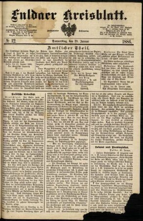 Ausgabe vom Donnerstag, den 28. Januar 1886.
