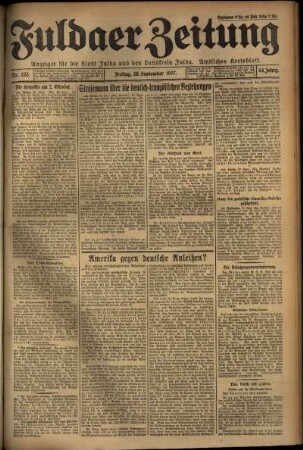 Ausgabe vom Freitag, den 30. September 1927.