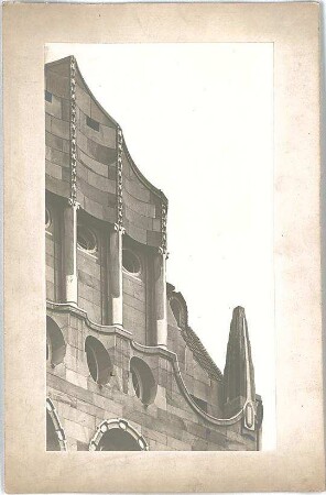 Billing, Hermann; Karlsruhe, Stephanienstr. 94-96; Haus Billing und Helmle, Torbau - Fassade (Detail)