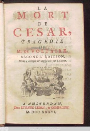 La Mort De Cesar : Tragédie De M. De Voltaire