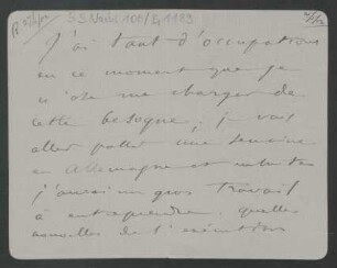 Brief an Augener Ltd.  : 25.05.1902