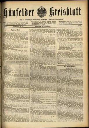 Ausgabe vom Donnerstag, den 14. Oktober 1915.