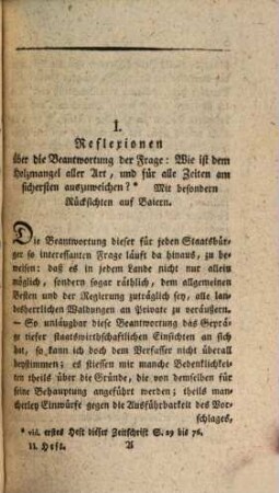 Der Förster, oder neue Beyträge zum Forstwesen. 1,2. 1798
