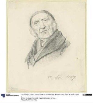 Bildnis Johann Gottfried Schadow (Brustbild von vorn)