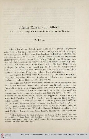 24: Johann Konrad von Selbach : Nebst einem Anhang: Einige unbekannte Herborner Drucke