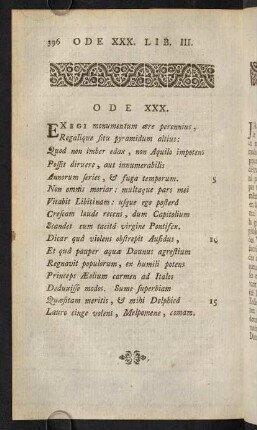 396-404, Ode XXX.; Remarques; Notes
