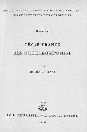 César Franck als Orgelkomponist
