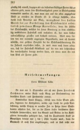 Reisebemerkungen.