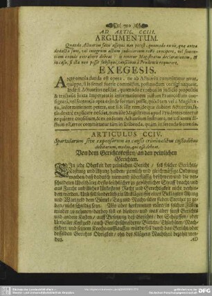 Articulus CCIV. Sportularum sive expensarum in causis criminalibus custodibus debitarum, modus, qui esse debeat. Von dem Gerichtskosten, an den peinlichen Gerichten