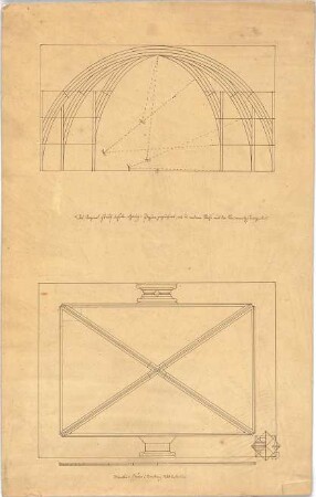 Hoffstadt, Friedrich; Mappe: Dachstühle, Ornamentik etc. - Gewölbe (Schnitte)