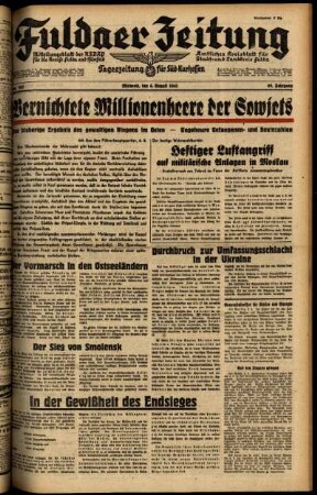 Ausgabe vom Mittwoch, den 06. August 1941.