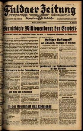 Ausgabe vom Mittwoch, den 06. August 1941.