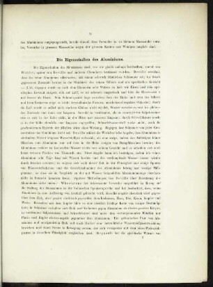 Die Eigenschaften des Aluminiums