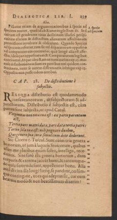 Cap. 28. De distributione e subiectis.