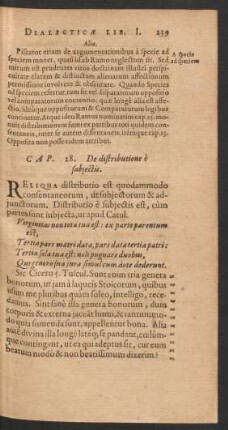 Cap. 28. De distributione e subiectis.