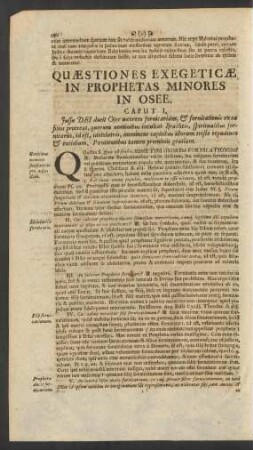 Quaestiones Exegeticae In Prophetas Minores