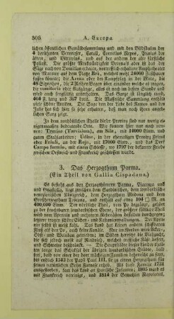 3. Das Herzogthum Parma. (Ein Theil von Gallia Cispadana.)
