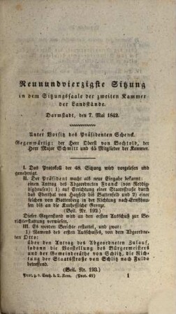 Verhandlungen der Zweiten Kammer der Landstände des Großherzogthums Hessen. Protokolle. 1841/42,3 (1842)
