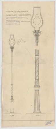 Thiersch, Friedrich von; Wiesbaden; Kurhaus - Kandelaber - Bogenlicht (Ansichten)